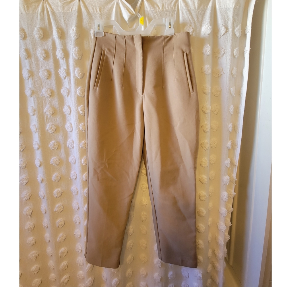 Zara high waisted pants -tan
